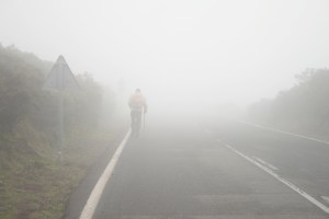 Man in fog